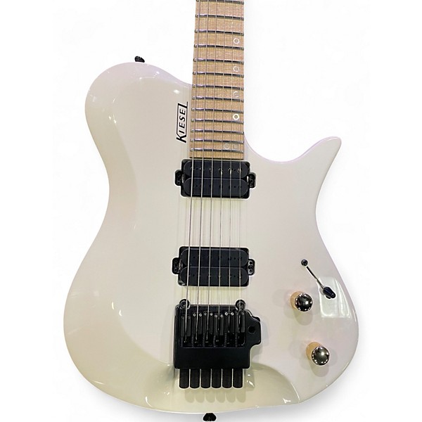 Used Kiesel ZEUS 6 White Solid Body Electric Guitar