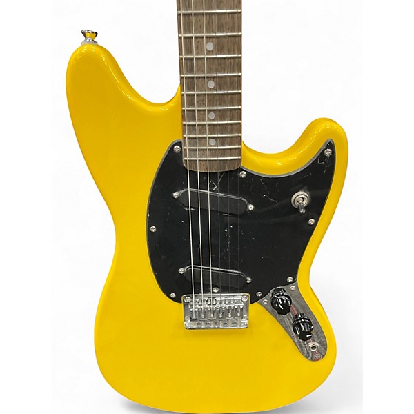 Used Squier Bullet Mustang HH Yellow Solid Body Electric Guitar