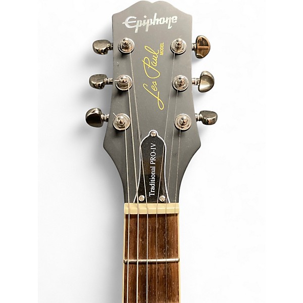 Used Epiphone Les Paul Traditional Pro IV Blue Solid Body Electric Guitar