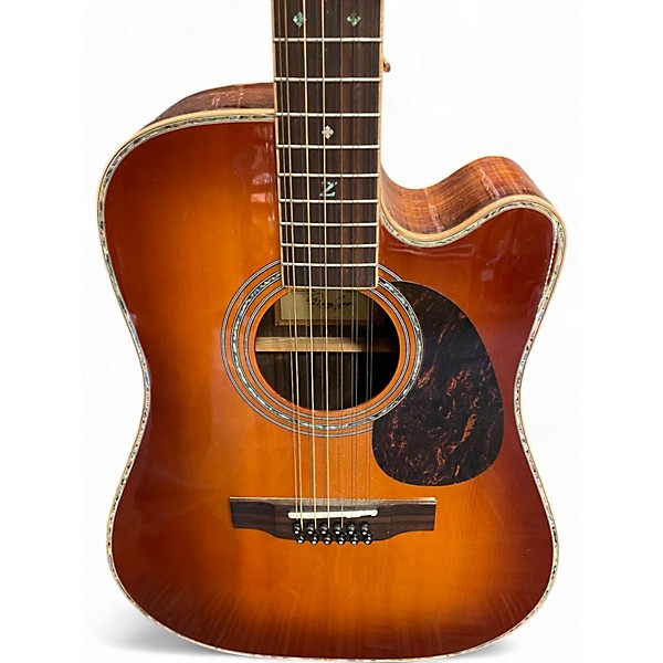 Used 2022 Zager zad-900ce12 Cherry Sunburst 12 String Acoustic Electric Guitar
