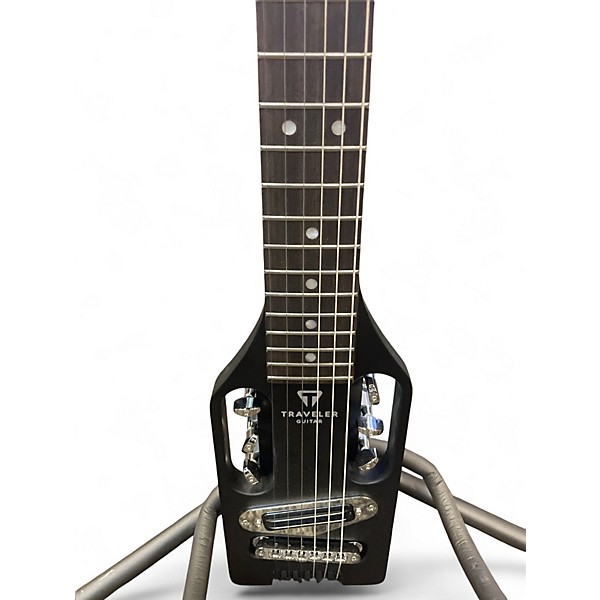 Used Traveler Guitar  LEFT HANDED Ultra Light Black Acoustic Electric Guitar