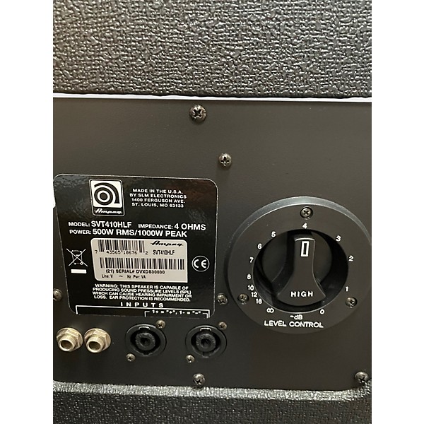 Used Ampeg SVT410HLF 500W 4x10 Bass Cabinet