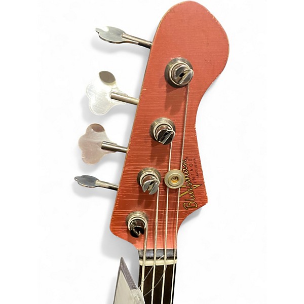 Used Bluesman  Vintage Fretless  Pink Electric Bass Guitar