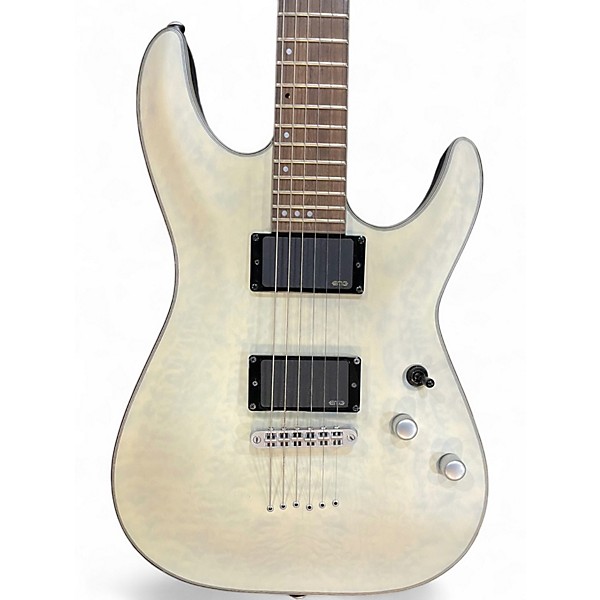 Used Schecter Guitar Research C1 Platinum White Solid Body Electric Guitar