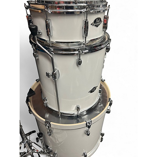 Used Pearl 5 Piece Export WHITE Drum Kit