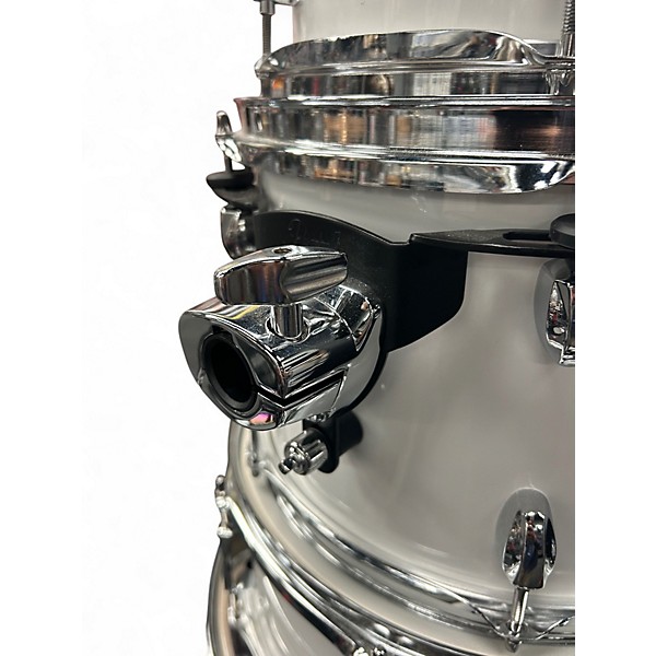 Used Pearl 5 Piece Export WHITE Drum Kit