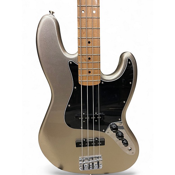 Used Fender 75th Anniversary Commemorative American Jazz Bass Inca Silver Electric Bass Guitar