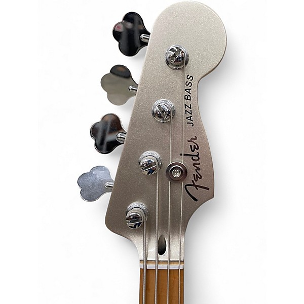 Used Fender 75th Anniversary Commemorative American Jazz Bass Inca Silver Electric Bass Guitar