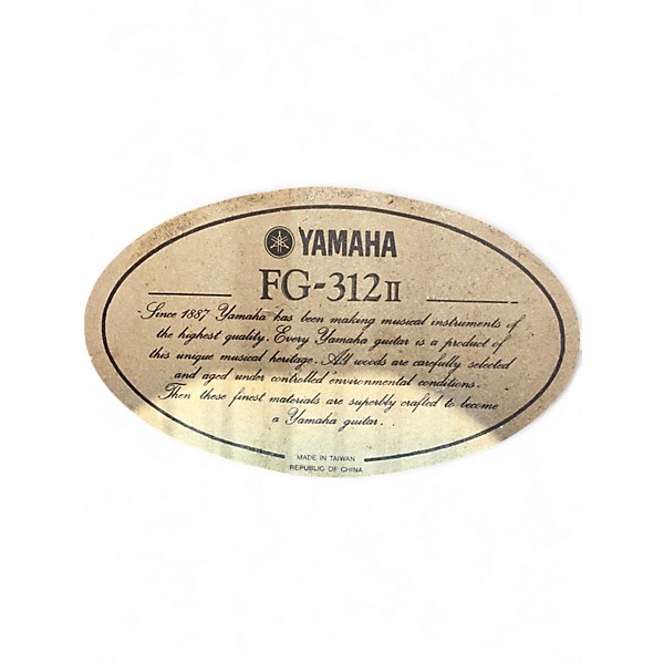 Used Yamaha FG-312II Natural 12 String Acoustic Electric Guitar