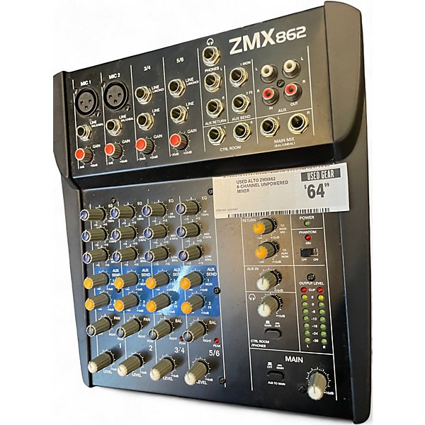 Used Alto ZMX862 6-Channel Unpowered Mixer