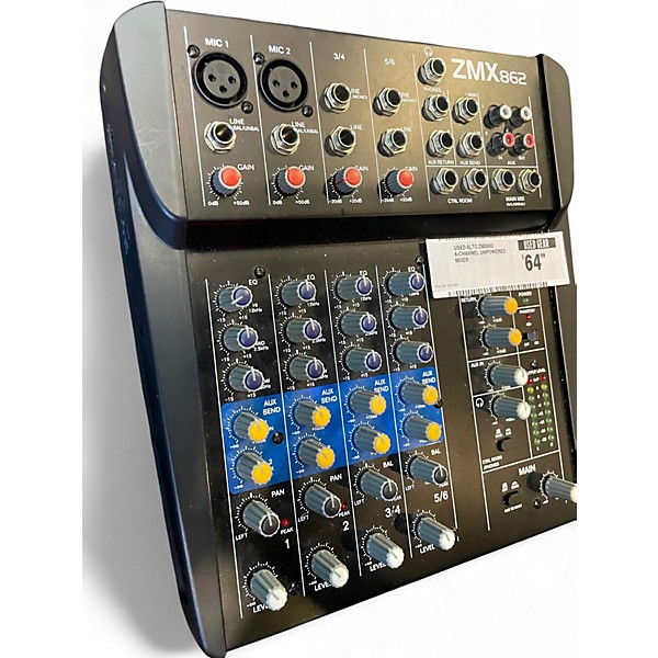 Used Alto ZMX862 6-Channel Unpowered Mixer