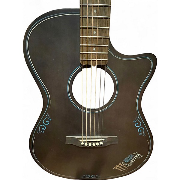 Used Schecter Guitar Research Caffe Monster Black Acoustic Guitar