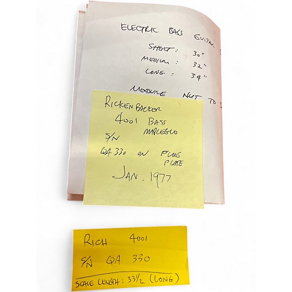 Used Rickenbacker 4001 Natural Electric Bass Guitar