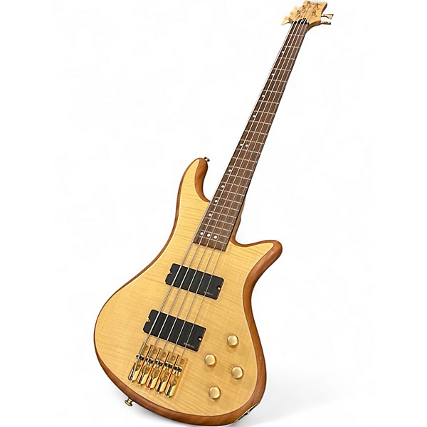 Used 2006 Schecter Guitar Research Stiletto Custom 5 String Brown Electric Bass Guitar