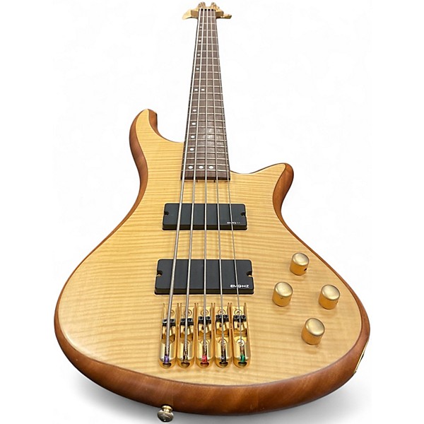 Used 2006 Schecter Guitar Research Stiletto Custom 5 String Brown Electric Bass Guitar