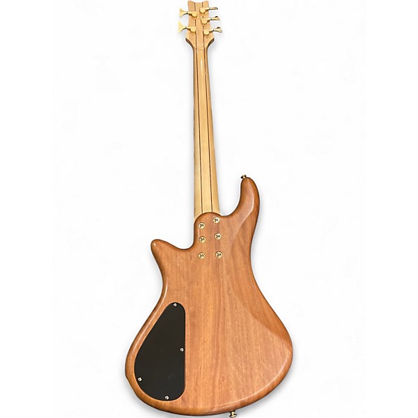 Used 2006 Schecter Guitar Research Stiletto Custom 5 String Brown Electric Bass Guitar