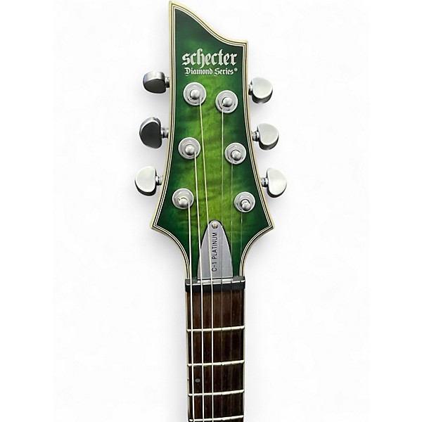 Used Schecter Guitar Research C1 Platinum greenburst Solid Body Electric Guitar