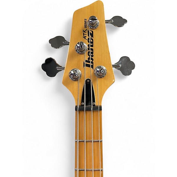 Used Ibanez ATK300  Trans Black Electric Bass Guitar