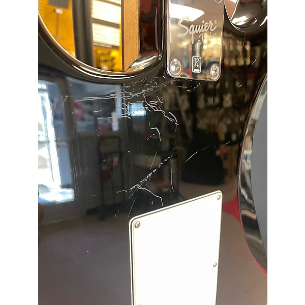 Used Squier Bullet Stratocaster Black Solid Body Electric Guitar