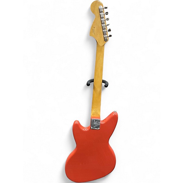 Used 2021 Fender KURT COBAIN SIGNATURE JAGSTANG Fiesta Red Solid Body Electric Guitar