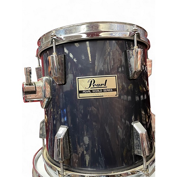 Used Pearl 6 Piece WORLD SERIES Black Drum Kit