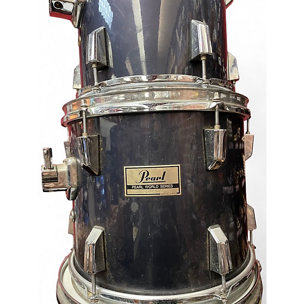 Used Pearl 6 Piece WORLD SERIES Black Drum Kit