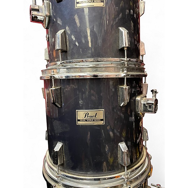 Used Pearl 6 Piece WORLD SERIES Black Drum Kit