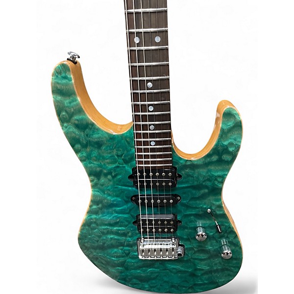 Used 2017 Suhr MODERN HSH TRANS TEAL Solid Body Electric Guitar