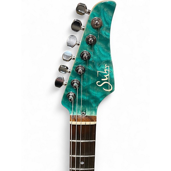 Used 2017 Suhr MODERN HSH TRANS TEAL Solid Body Electric Guitar