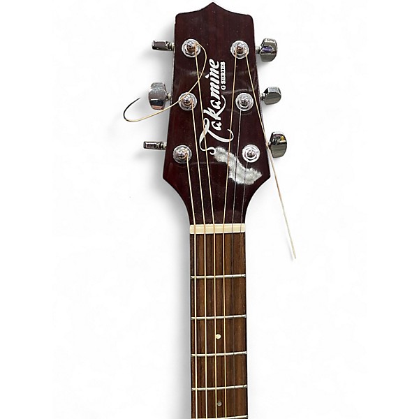 Used Takamine EG440C Crimson Red Trans Acoustic Electric Guitar