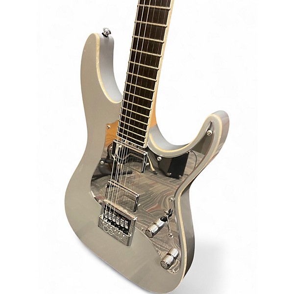 Used ESP LTD KEN SUSI KSM6 EVERTUNE Metallic Silver Solid Body Electric Guitar