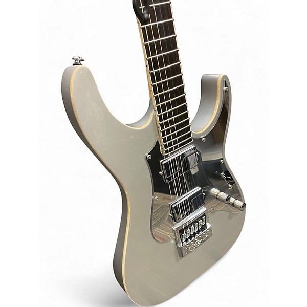 Used ESP LTD KEN SUSI KSM6 EVERTUNE Metallic Silver Solid Body Electric Guitar