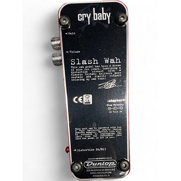 Used Dunlop SW95 Cry Baby Slash Wah Effect Pedal