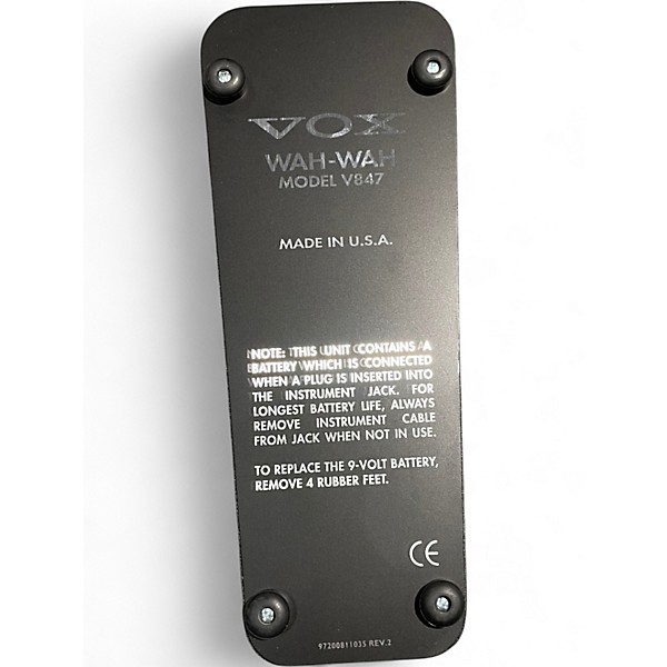 Used VOX V847 Reissue Wah Effect Pedal