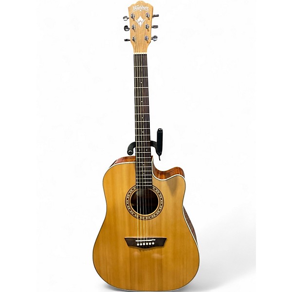 Used Washburn WD7SCE Natural Acoustic Electric Guitar