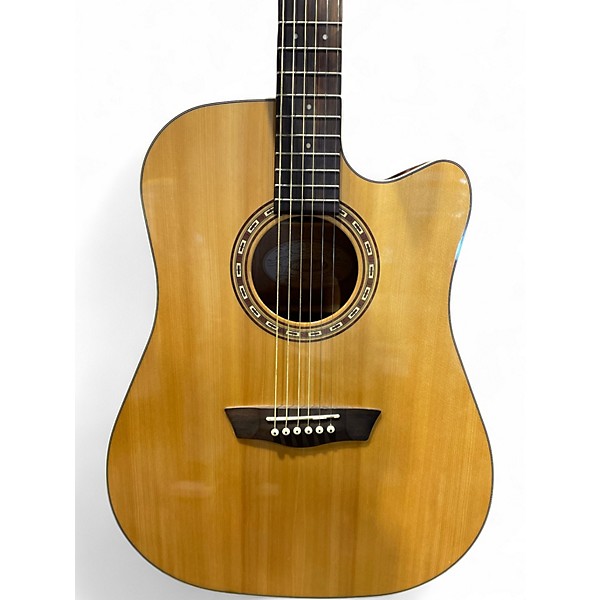 Used Washburn WD7SCE Natural Acoustic Electric Guitar