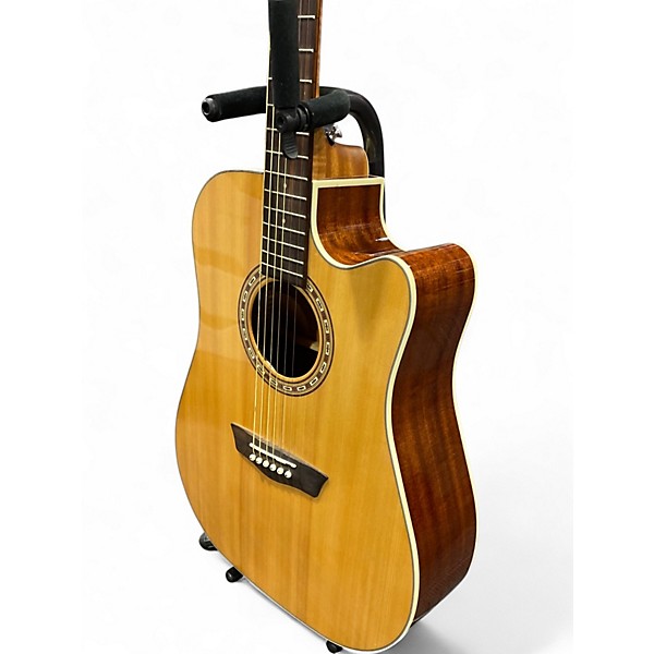 Used Washburn WD7SCE Natural Acoustic Electric Guitar
