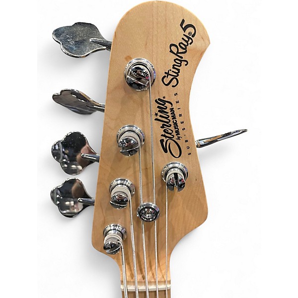 Used Sterling by Music Man stingray 5 Black Electric Bass Guitar