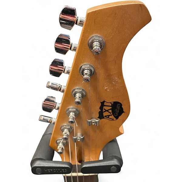 Used Axl Guitars STRATOCASTER Black and White Solid Body Electric Guitar