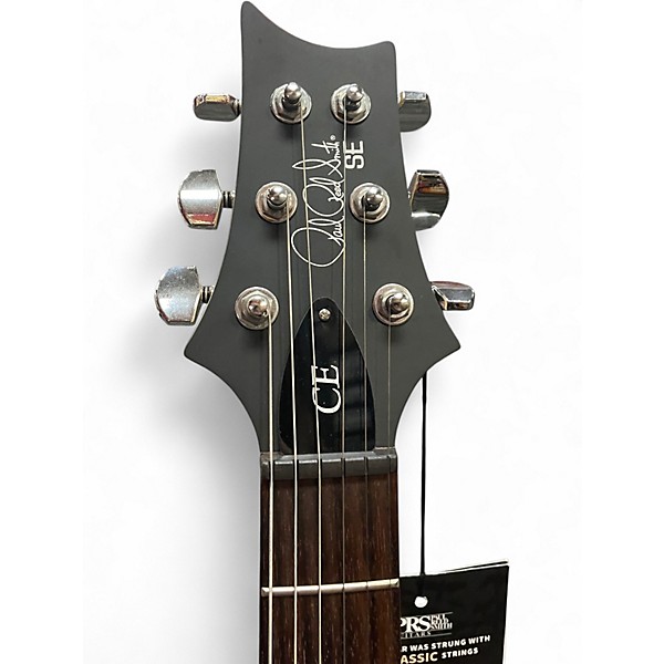 Used PRS SE CE24 Satin Metallic Silver Solid Body Electric Guitar