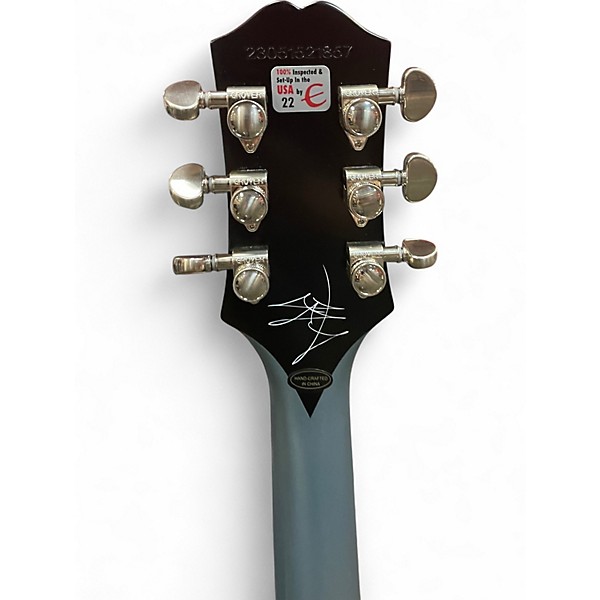 Used Epiphone Jared James Nichols "Blues Power" Les Paul Pelham Blue Solid Body Electric Guitar