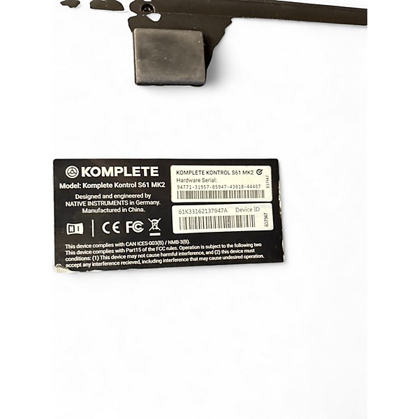 Used Native Instruments Komplete Kontrol S61 MK2 MIDI Controller