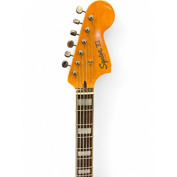 Used Squier Vintage Modified Bass VI Black Electric Bass Guitar