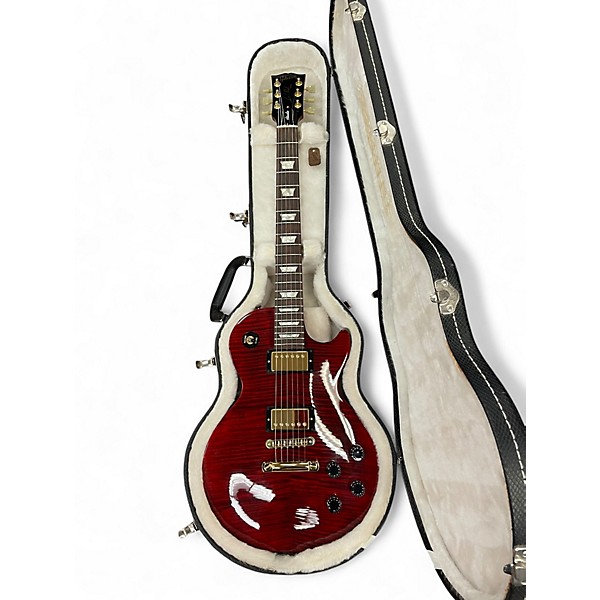 Used 2001 Gibson Les Paul Studio Premium Plus Wine Red Solid Body Electric Guitar
