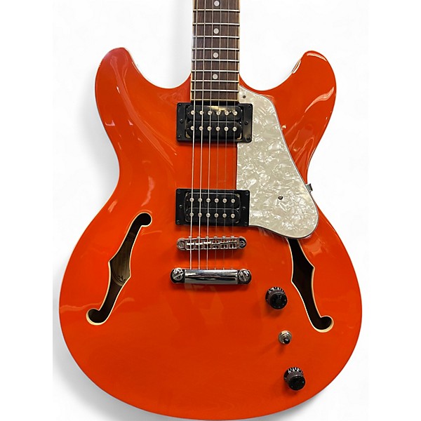 Used 2018 Ibanez AS63 Orange Hollow Body Electric Guitar