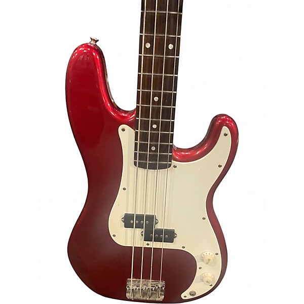 Used Squier Affinity Precision Bass Candy Apple Red Electric Bass Guitar