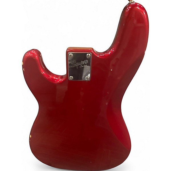 Used Squier Affinity Precision Bass Candy Apple Red Electric Bass Guitar