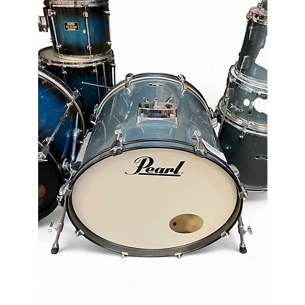 Used Pearl  5 Piece road show Blue Drum Kit