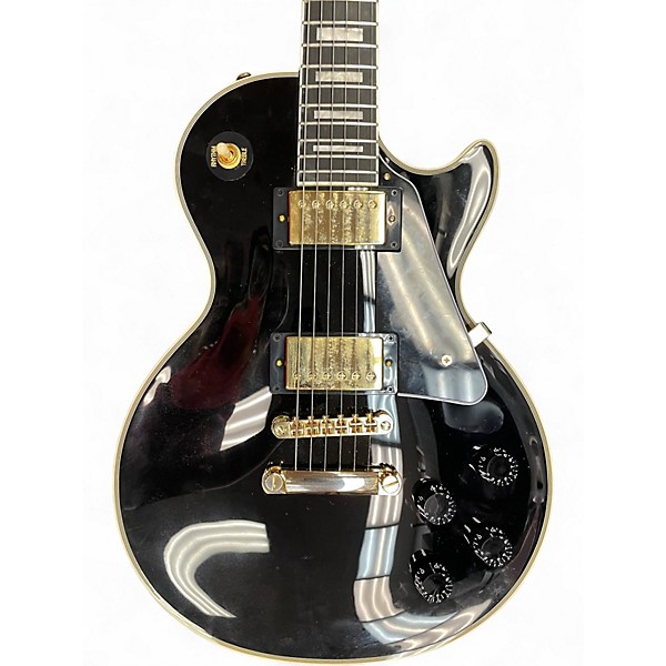 Used Epiphone Les Paul Custom Black Solid Body Electric Guitar
