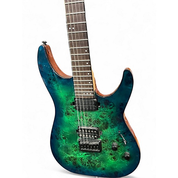 Used Schecter Guitar Research CR-6 AQUA BURST Solid Body Electric Guitar